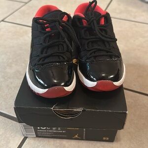 Jordan retro toddler size 10 black patent